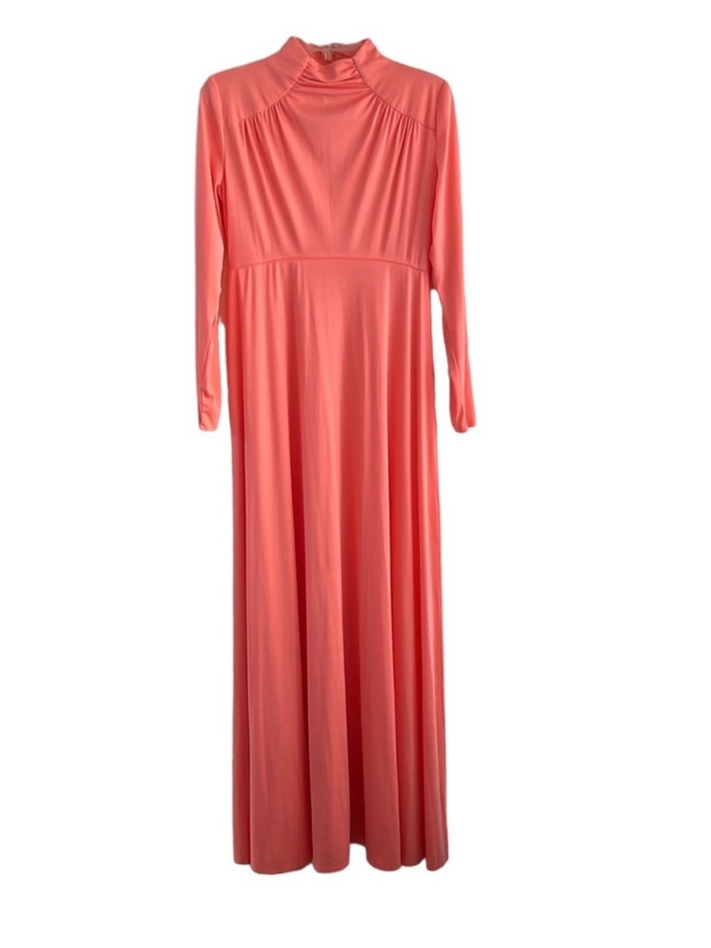 Vintage Coral Long Sleeve Maxi Dress House of Bianchi size S/M